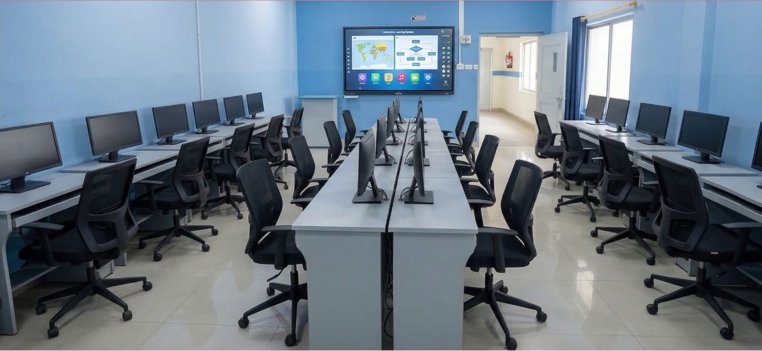 Birgunj Public College computer lab digital terminal lab setup